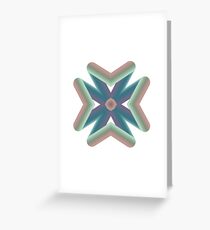 Green and Blue Abstract Star Greeting Card