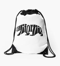 black california bear Drawstring Bag