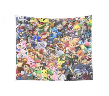 Super Smash Bros Ultimate - Character Collage Wall Tapestry