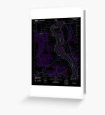 USGS TOPO Map Louisiana LA Bayou Current 20120423 TM Inverted Greeting Card