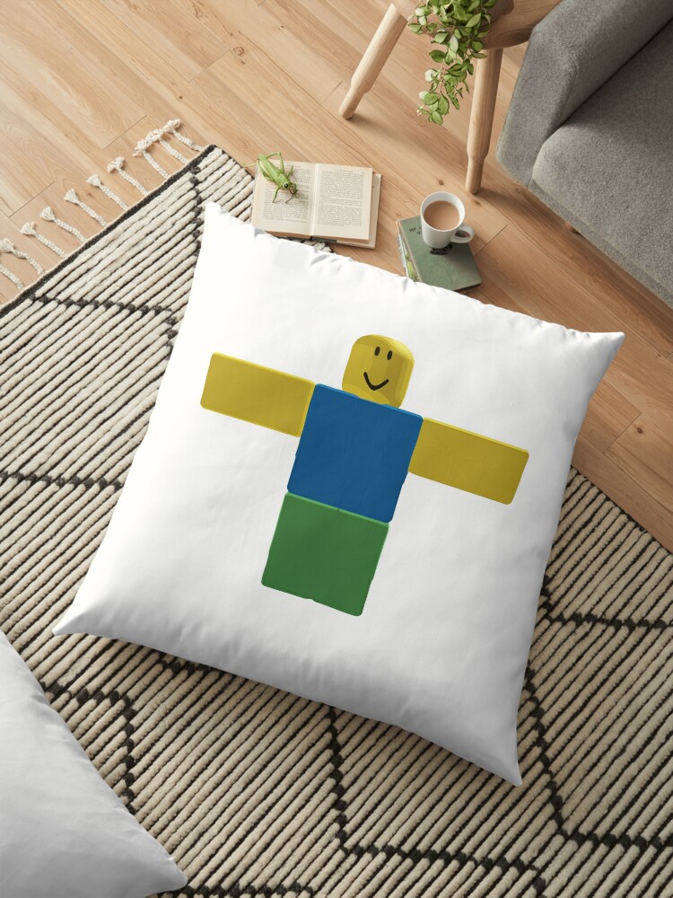 Roblox Noob T Pose Floor Pillow By Levonsan - funny roblox memes pillows cushions redbubble