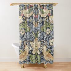 William Morris Strawberry Thief Original Shower Curtain