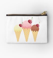 Neapolitan Pixel Ice Cream Studio Pouch