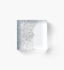 Wollongong map poster print wall art, New South Wales gift printable, Home and Nursery, Modern map decor for office, Map Art, Map Gifts Acrylic Block