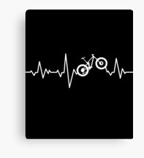 Mountain Bike Heartbeat Biking for MTB Lovers Canvas Print