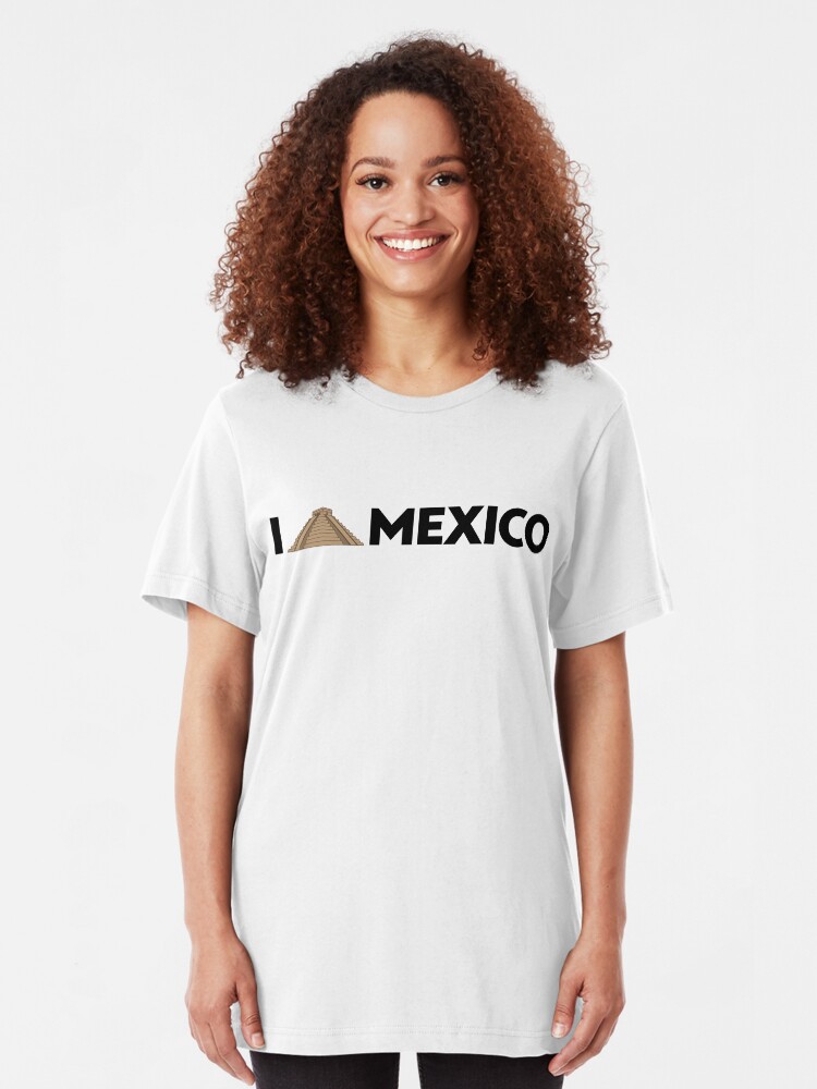 Alternate view of I love Mexico - Chichen Slim Fit T-Shirt