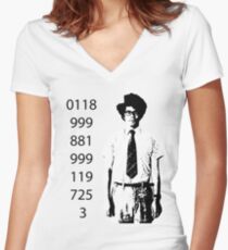 It crowd emergency number Women's Fitted V-Neck T-Shirt