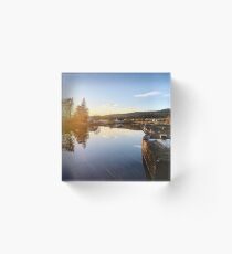 Caledonian Canal in Winter Acrylic Block