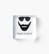 Beard grow respect male man Acrylic Block