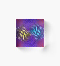 Mixed Nets Abstract Painting Acrylic Block