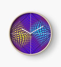 Mixed Nets Abstract Painting Clock