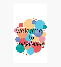 Willkommen bei Falsettoland / Falsettos Dots Fotodruck