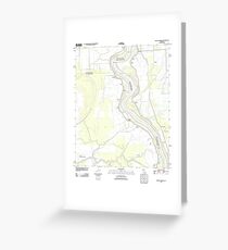USGS TOPO Map Louisiana LA Bayou Current 20120423 TM Greeting Card