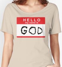 Camiseta ancha para mujer Hola mi nombre es Dios