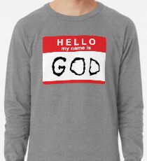 Hallo mein Name ist Gott Leichter Pullover