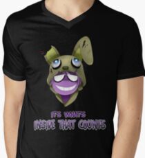 Lila Kerl Hoodie T-Shirt mit V-Ausschnitt für Männer