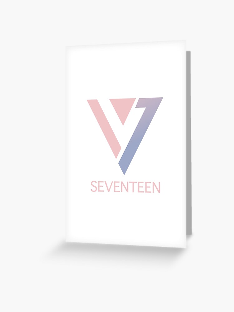 Seventeen Kpop Svt Carats Logo Design Greeting Card By M3g4merch