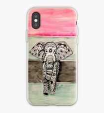 Vinilo o funda para iPhone Elefante tribal zentangle