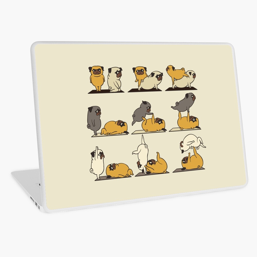 AcroYoga with The Pug Laptop Skin