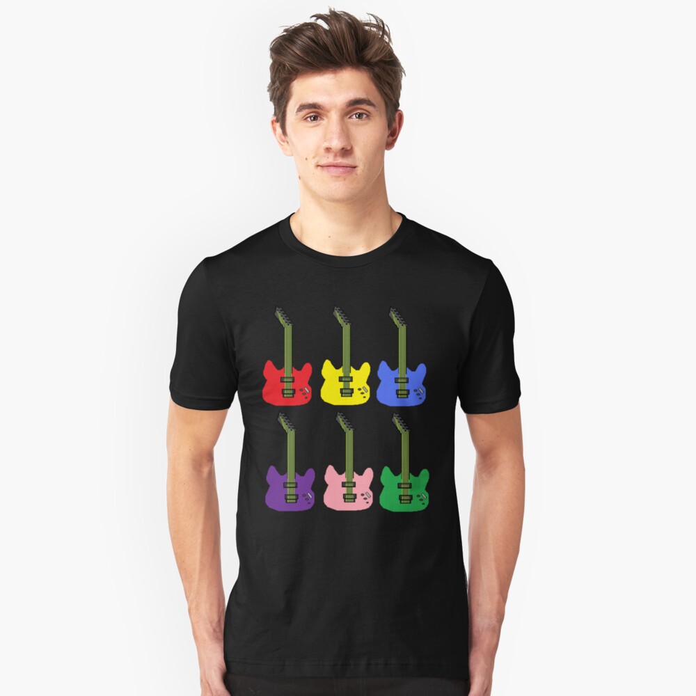 Rainbow Guitar Slim Fit T-Shirt