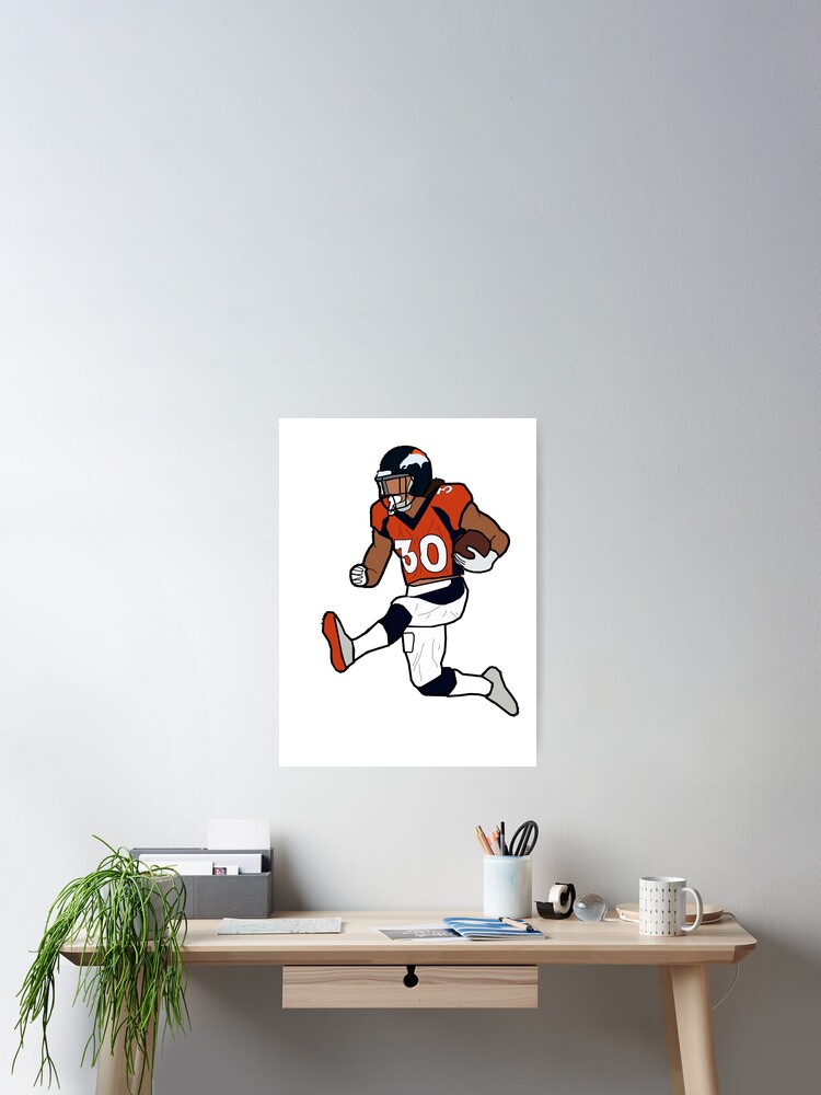 Phillip Lindsay Touchdown Celebration Denver Broncos Poster By