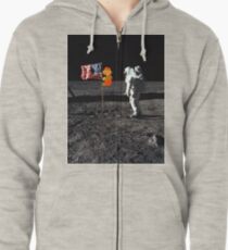 Super Mario On the Moon Zipped Hoodie