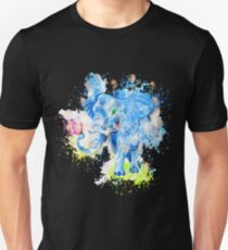 Elephant butterfly happy watercolor painted Unisex T-Shirt