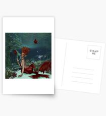 Wonderful mermaid with fantasy fish Postcards