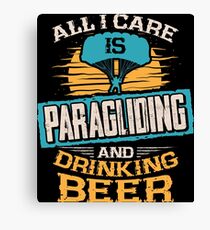 Paragliding and Beer Canvas Print