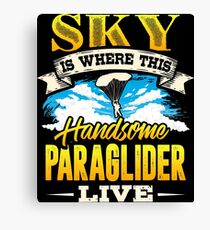 Paragliding Skydiving Parachute Canvas Print