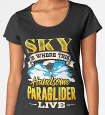 Paragliding Skydiving Parachute Women's Premium T-Shirt