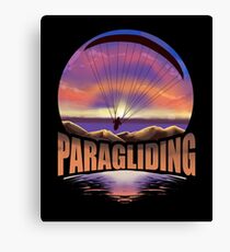 Paragliding Skydiving Parachute Canvas Print