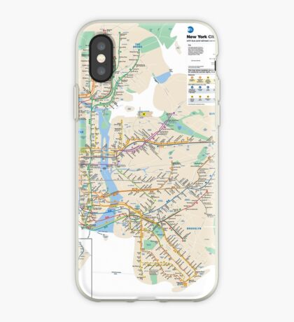 #NY #subway #map #famousplace #BrooklynBridge #CityHall #ChambersStreet #NewYorkCity #USA #map #cartography #topography #travel #country #guidance #vector #graph#colorimage #newyorkstate #NYSubwayMap iPhone Case