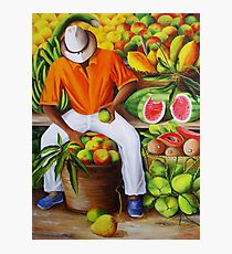 Manuel the Caribbean Fruit Vendor Photographic Print