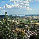 Lake Trasimeno (Italian: Lago Trasimeno) from Cortona by newbeltane