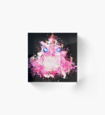 Frog unicorn fantasy watercolor painted Acrylic Block