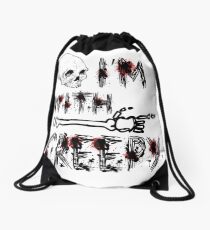 The next to me is scary. Creepy. Drawstring Bag
