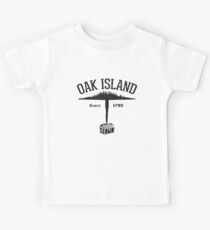Oak Island Island and Treasure Gift Product - Black Kids Tee