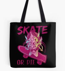 Skate or die purple demon Tote Bag