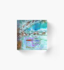 Cape Cod Traffic Jam Abstract Art Acrylic Block