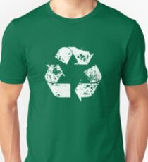 Recycle (Distressed - White) Slim Fit T-Shirt