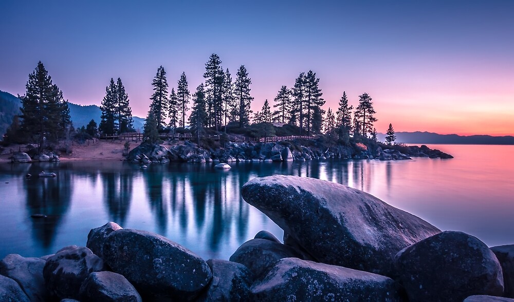 "lake tahoe sunset" by ALEX GRICHENKO | Redbubble