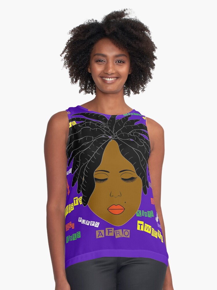 Short Locs Twists Dreadlocks Sleeveless Top By Blackartmatters