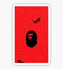Bape x Stussy Sticker