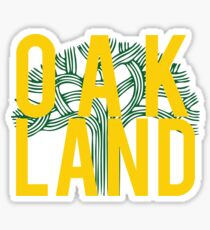 Oakland Gold & Green Sticker