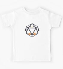 Polyhedral 20 Sided Dice Penguin - Tabletop RPG and Animal Lovers Mashup Kids Tee