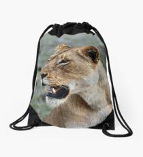 Lioness Wildlife Drawstring Bag