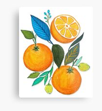 Lady Orange Metal Print