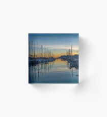 Yachts in Puerto Pollensa Acrylic Block