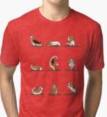 Camiseta de tejido mixto Beagle Yoga